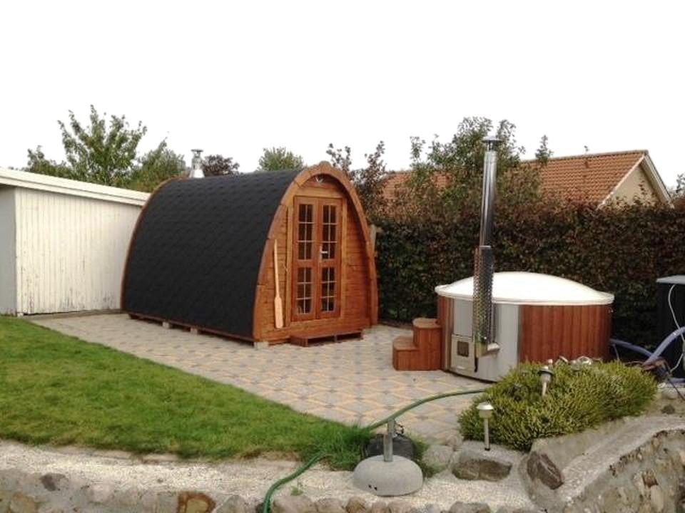 JVmoebel Fasssauna Holzsauna in Braun mit hochwertiger Isolierung für den Außenbereich