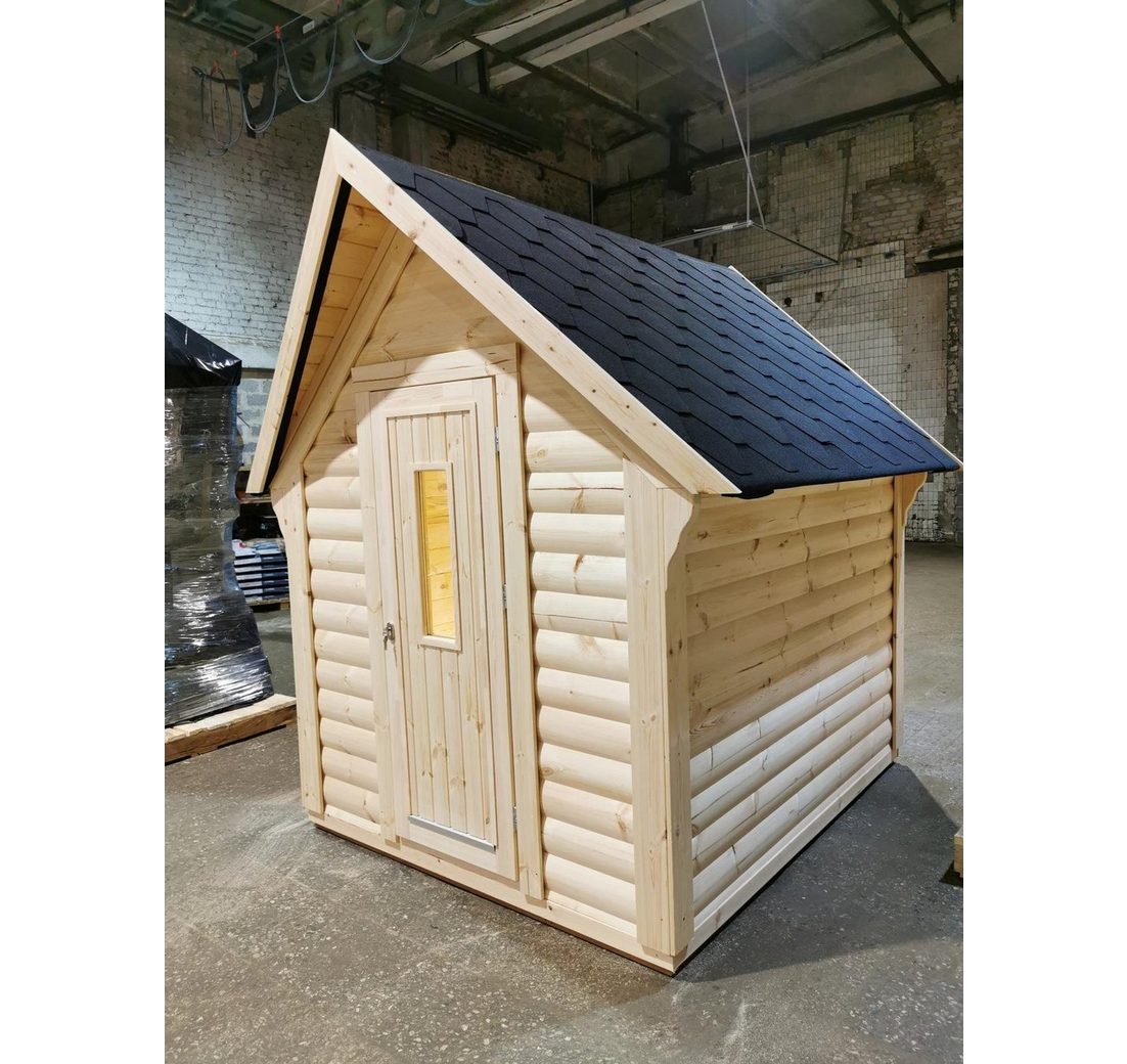 JVmoebel Saunahaus Finnische Holzsauna für den Garten