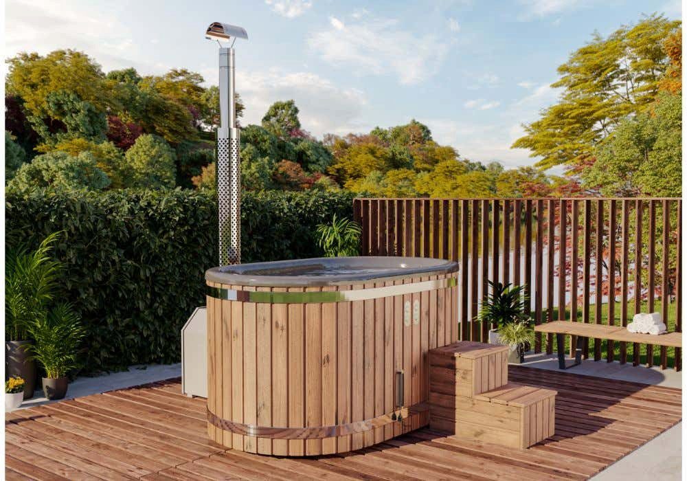 FinnTherm Whirlpool Badefass Holz Malmö "Spa Edition"