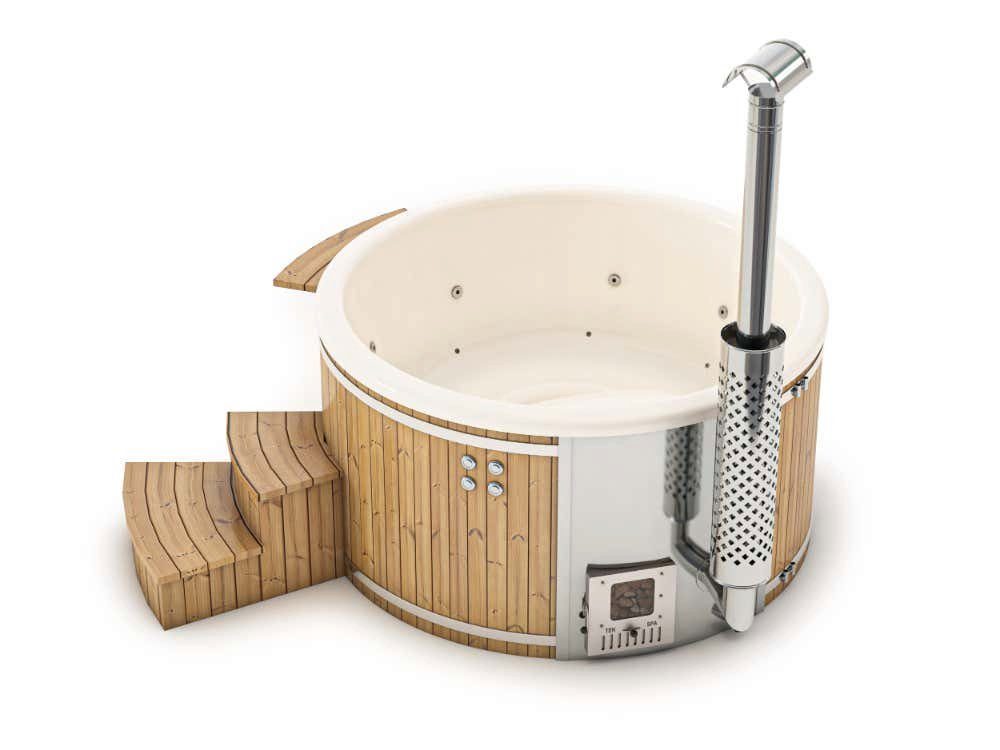 FinnTherm Whirlpool Badefass Holz Stockholm "Spa Edition"