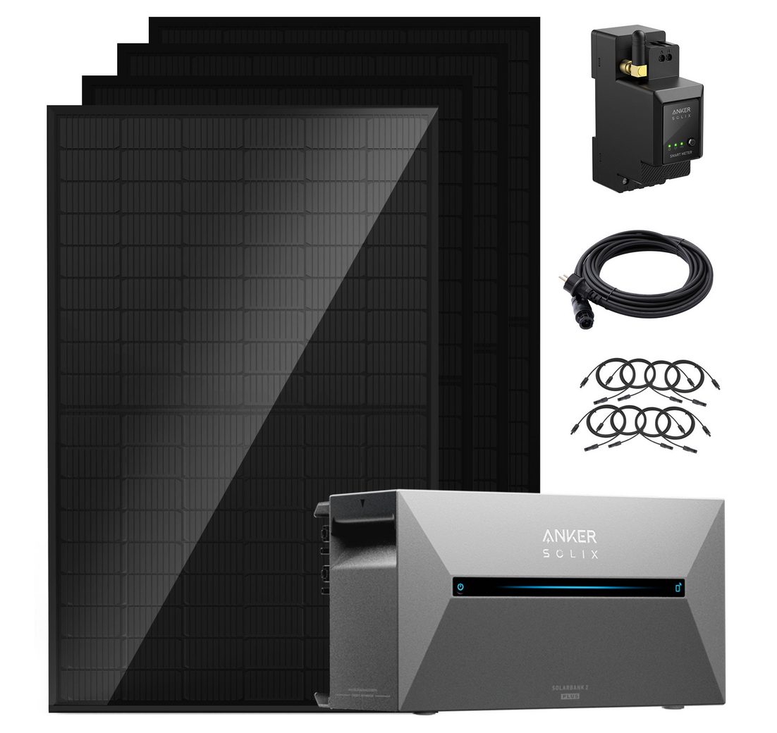 SolarMars Balkonkraftwerk mit Speicher Anker Solix Solarbank 2 E1600 Pro