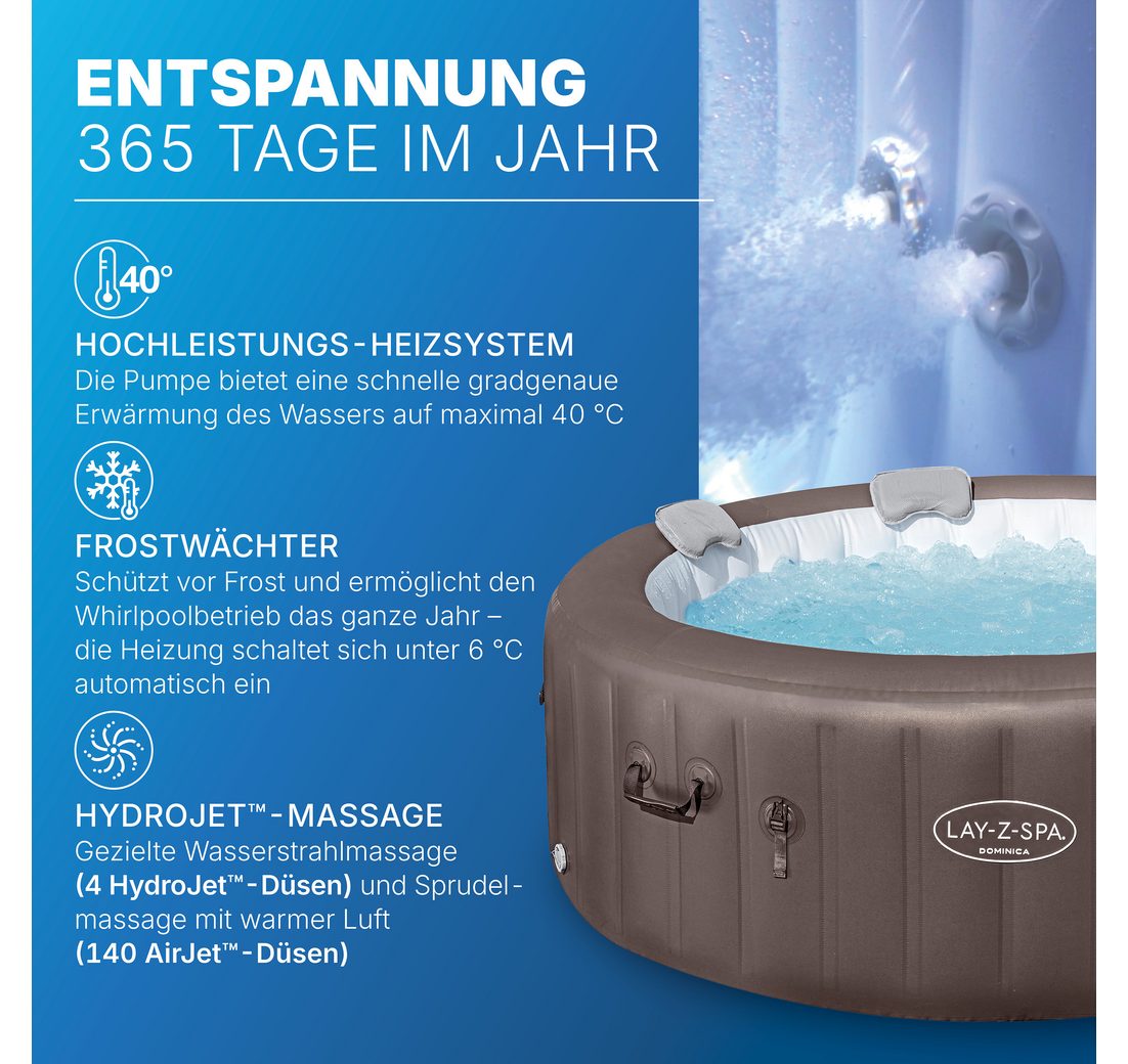 für 6 Personen Ø 196 x 71 cm