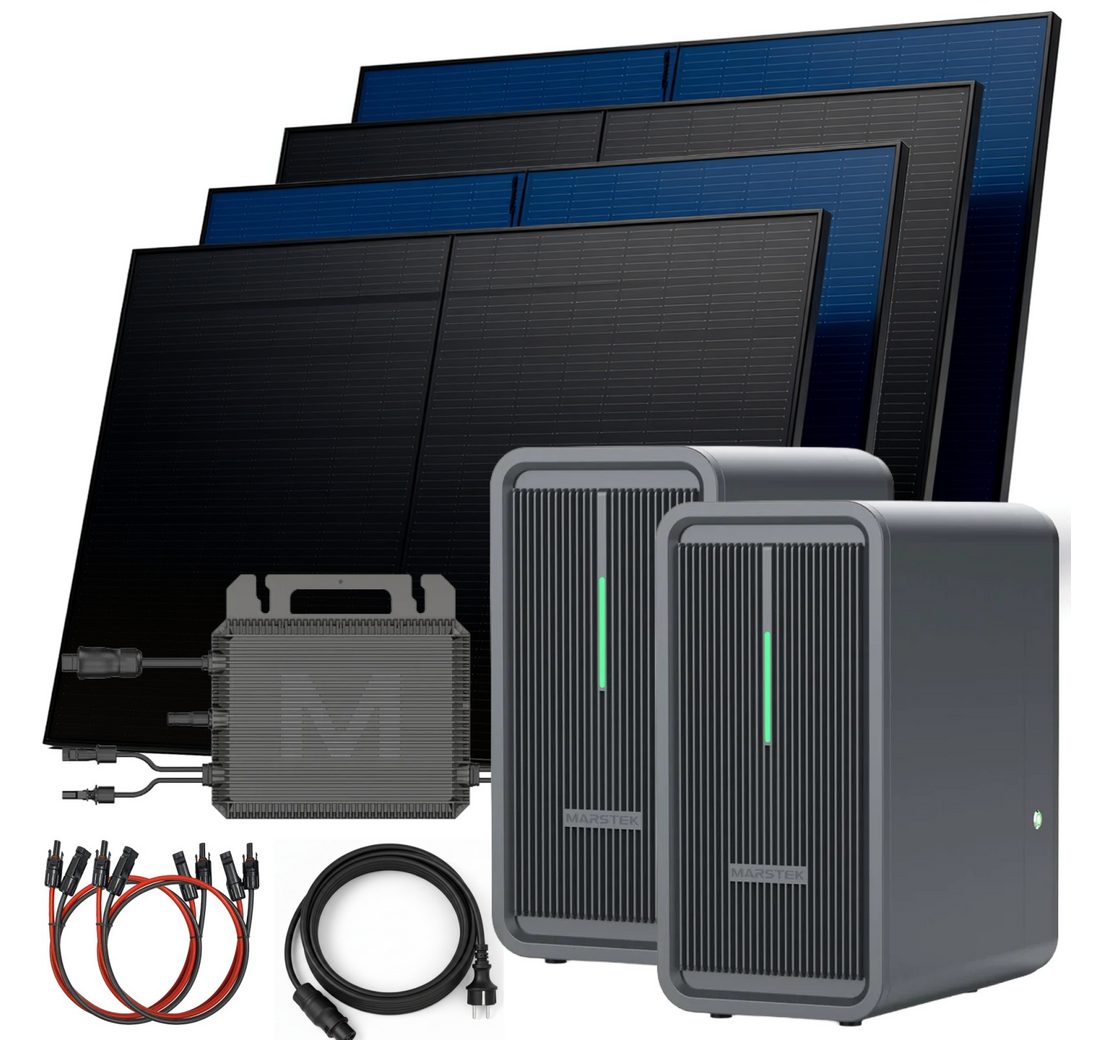 SUNNIVA Balkonkraftwerk 2000W mit 4.48 kWh Speicher MARSTEK 2x B2500-D