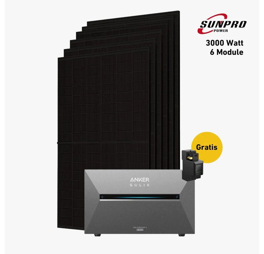 Balkonstrom Balkonkraftwerk 3000W mit Speicher