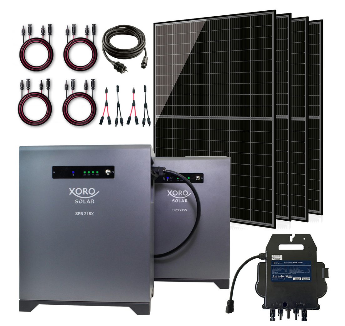 XORO SOLAR Balkonkraftwerk 1720W Komplettset mit 4032Wh erweiterbarem Speicher