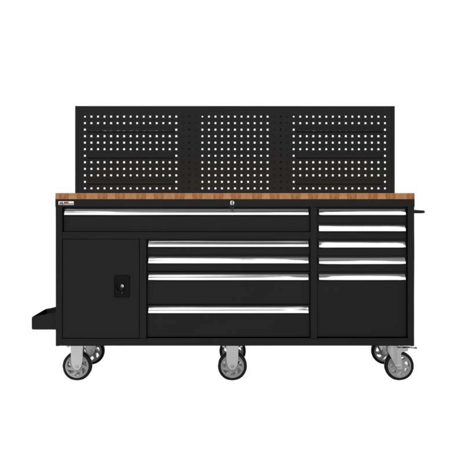 Galaflor Mobile Werkbank mit Lochwand und Arbeitsplatte 158 cm