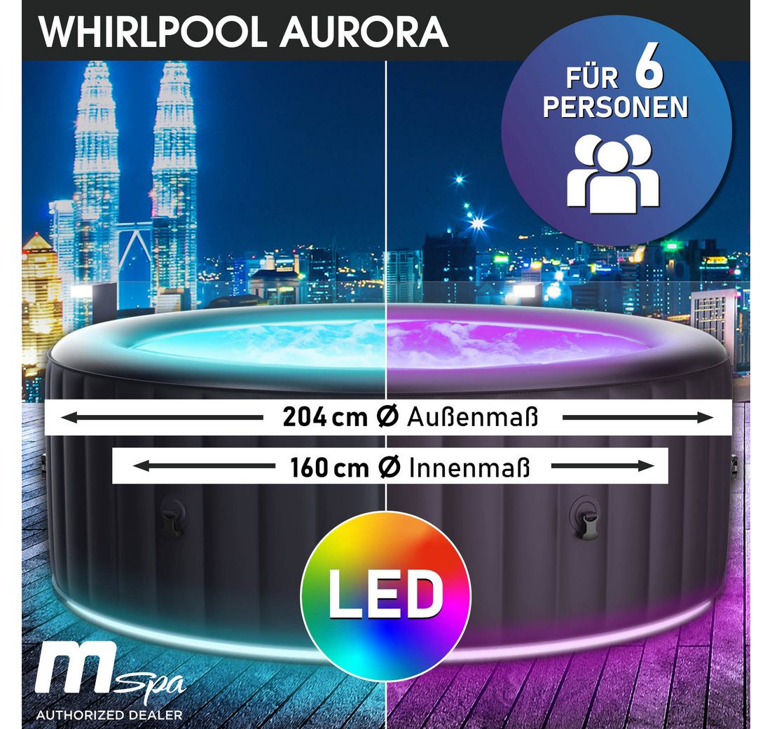 (In- Outdoor Pool 138 Massagedüsen Energiespar-Timer Heizung