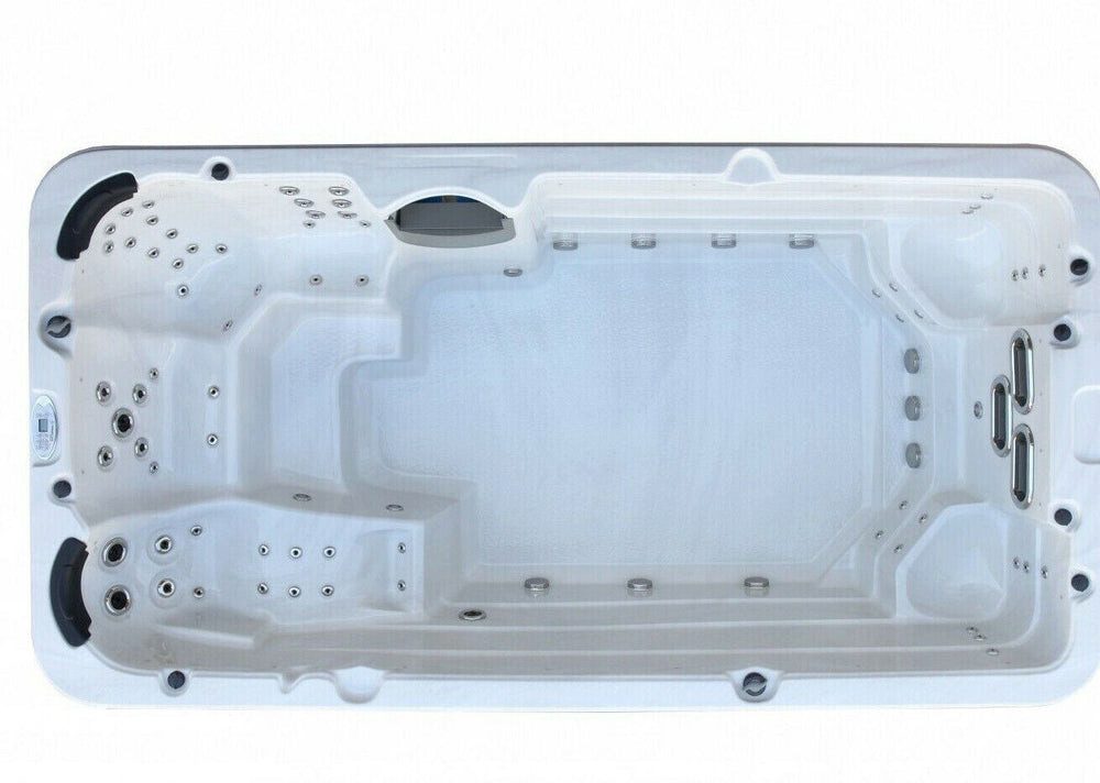 DEKO VERTRIEB BAYERN Whirlpool XXXL Luxus Led SwimSpa 445x230 Whirlpool Gegenstromanlage Outdoor