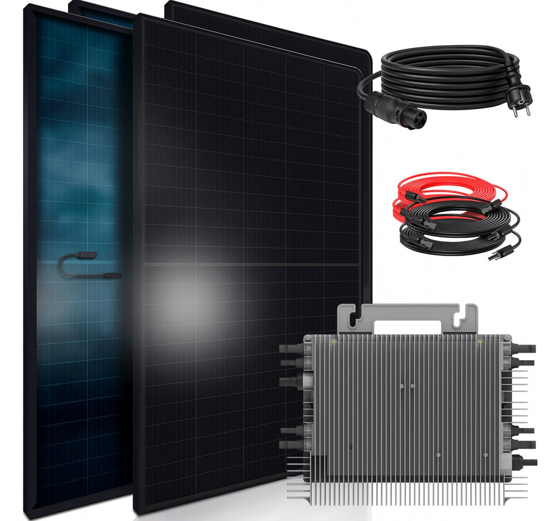 SUNNIVA Solaranlage 1840W BIFAZIAL FULLBLACK komplett Steckdose