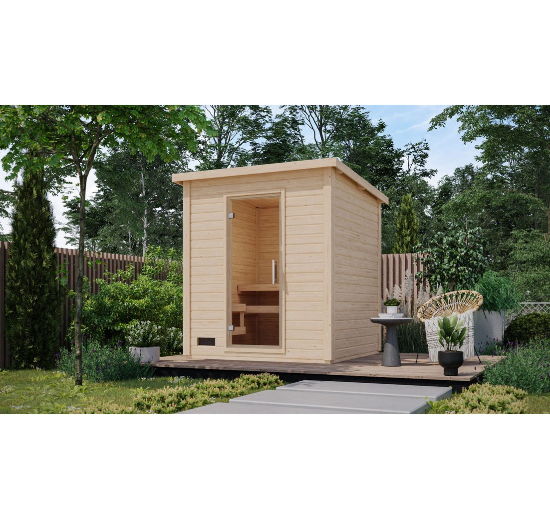 CHILLROI Saunahaus Außensauna Kaapi 3 Gartensauna