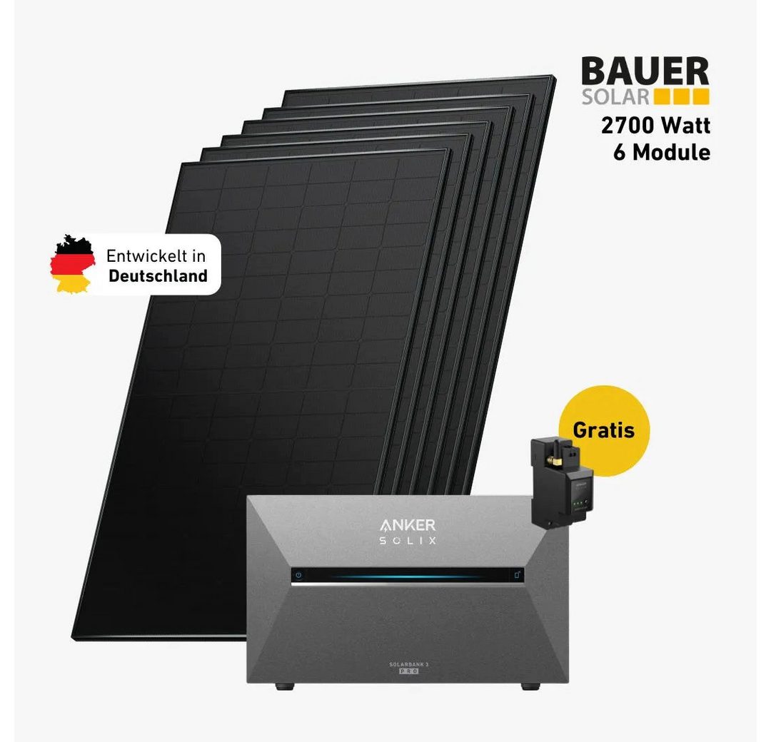 Balkonstrom Balkonkraftwerk 2700W mit Speicher