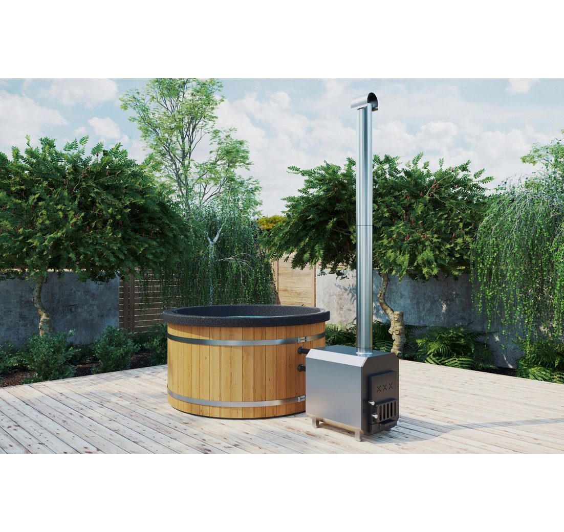 Finn Art Blockhaus Whirlpool 180 Exklusiv Außenofen