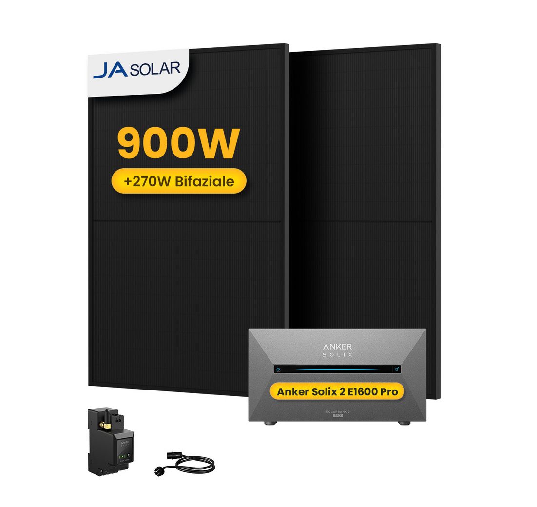 Anker Balkonkraftwerk 900W Solaranlage Anker Solix Solarbank 2 E1600 Pro Speicher