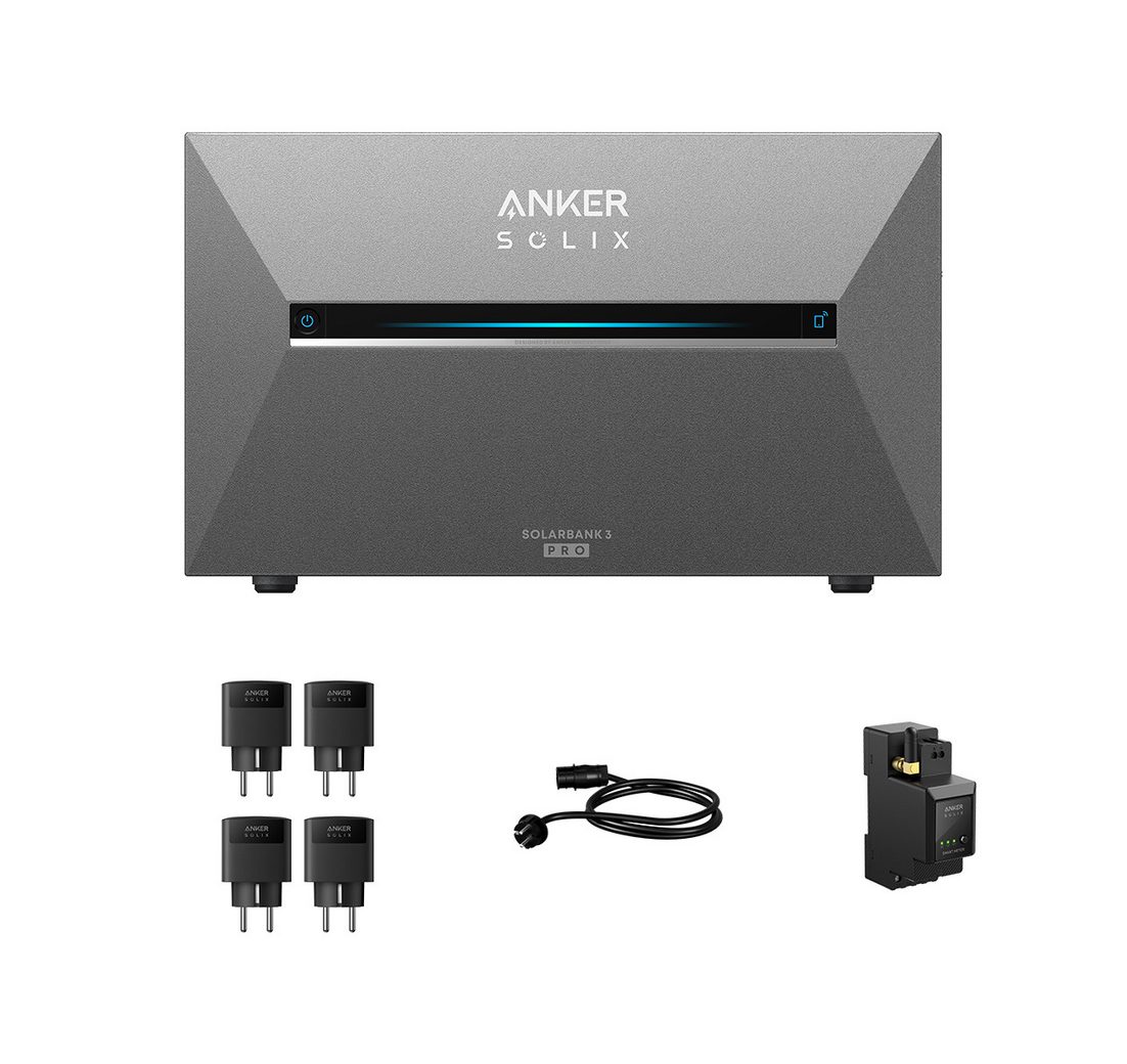 Anker Balkonkraftwerk Anker SOLIX Solarbank 3 E2700 Pro mit Zusatzsakkus und Smart Plug