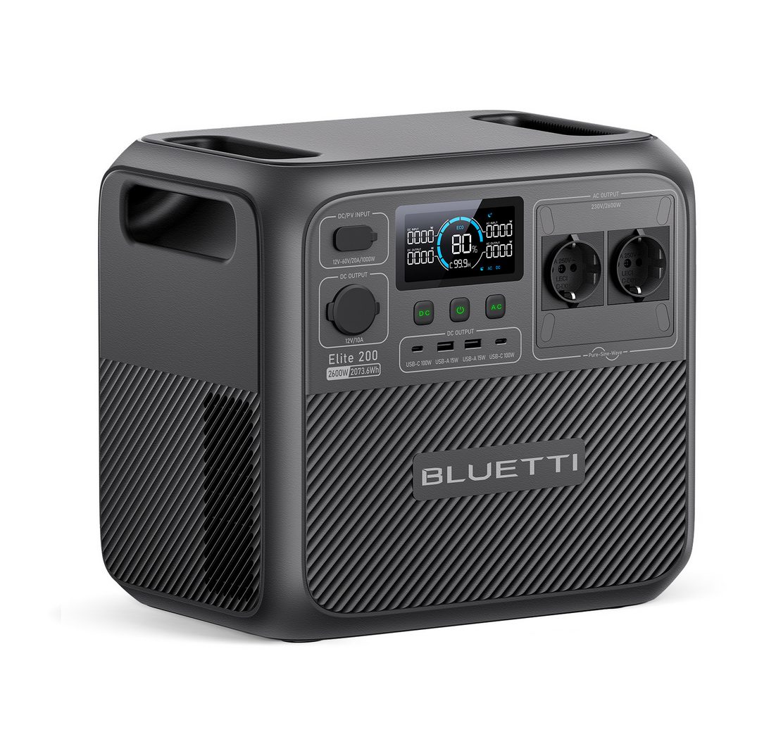 BLUETTI Stromerzeuger Elite 200 V2 2600W/ 2073