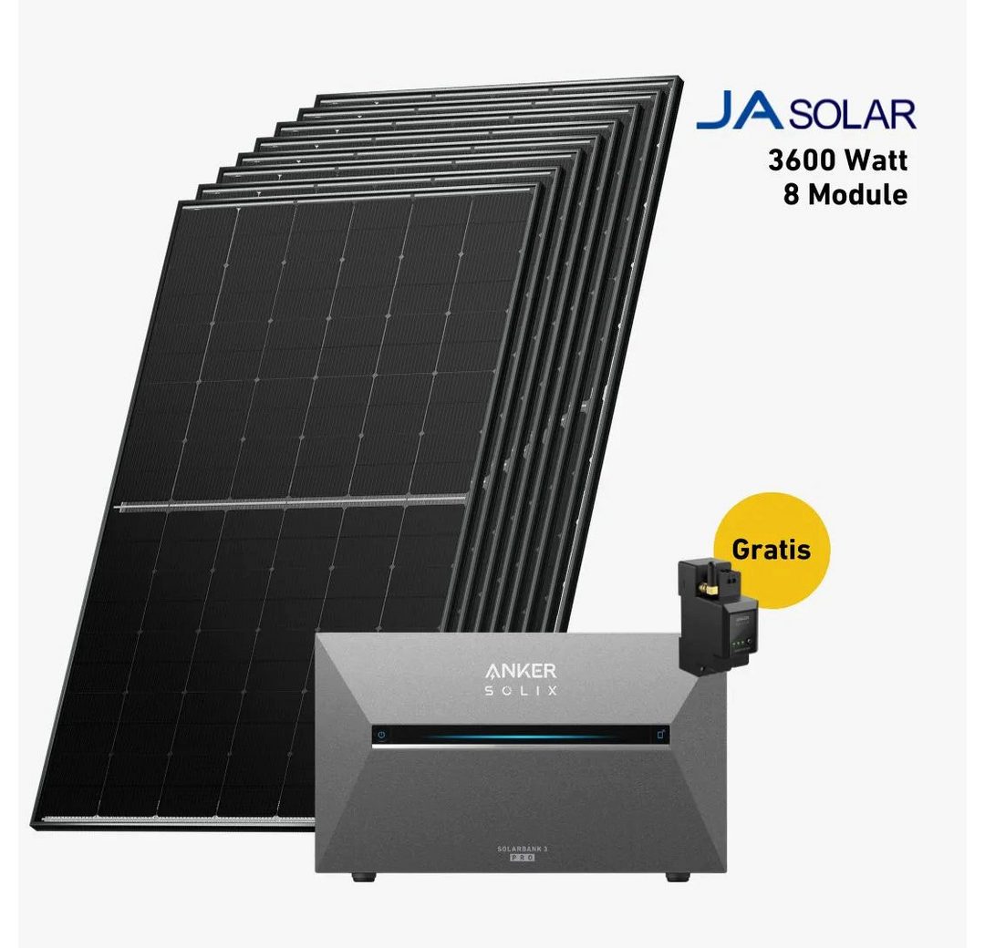 Balkonstrom Balkonkraftwerk 3600W mit Speicher