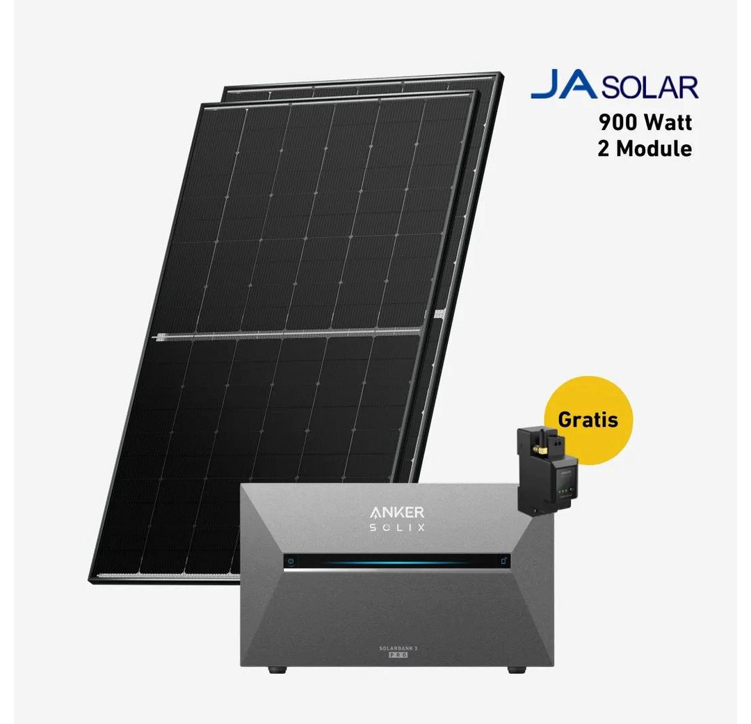 Balkonstrom Balkonkraftwerk 900W mit Speicher