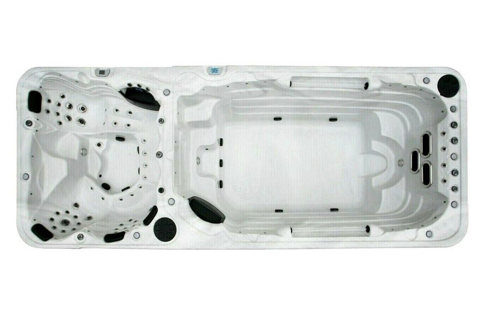 DEKO VERTRIEB BAYERN Whirlpool XXXL Luxus Led Swim Spa 580x230 Whirlpool Gegenstromanlage Outdoor