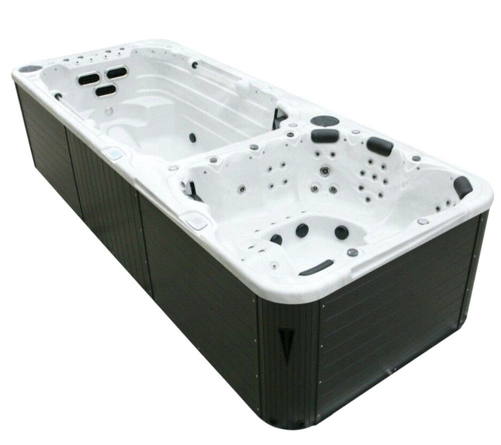 DEKO VERTRIEB BAYERN Whirlpool XXXL Luxus Swim Spa 580x230 Whirlpool+Gegenstromanlage Outdoor Schwimm