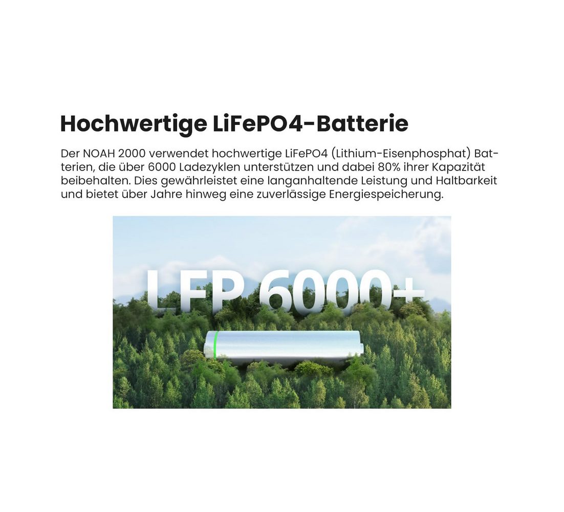 Growatt NOAH 2000 Speicher mit 800W Wechselrichter)