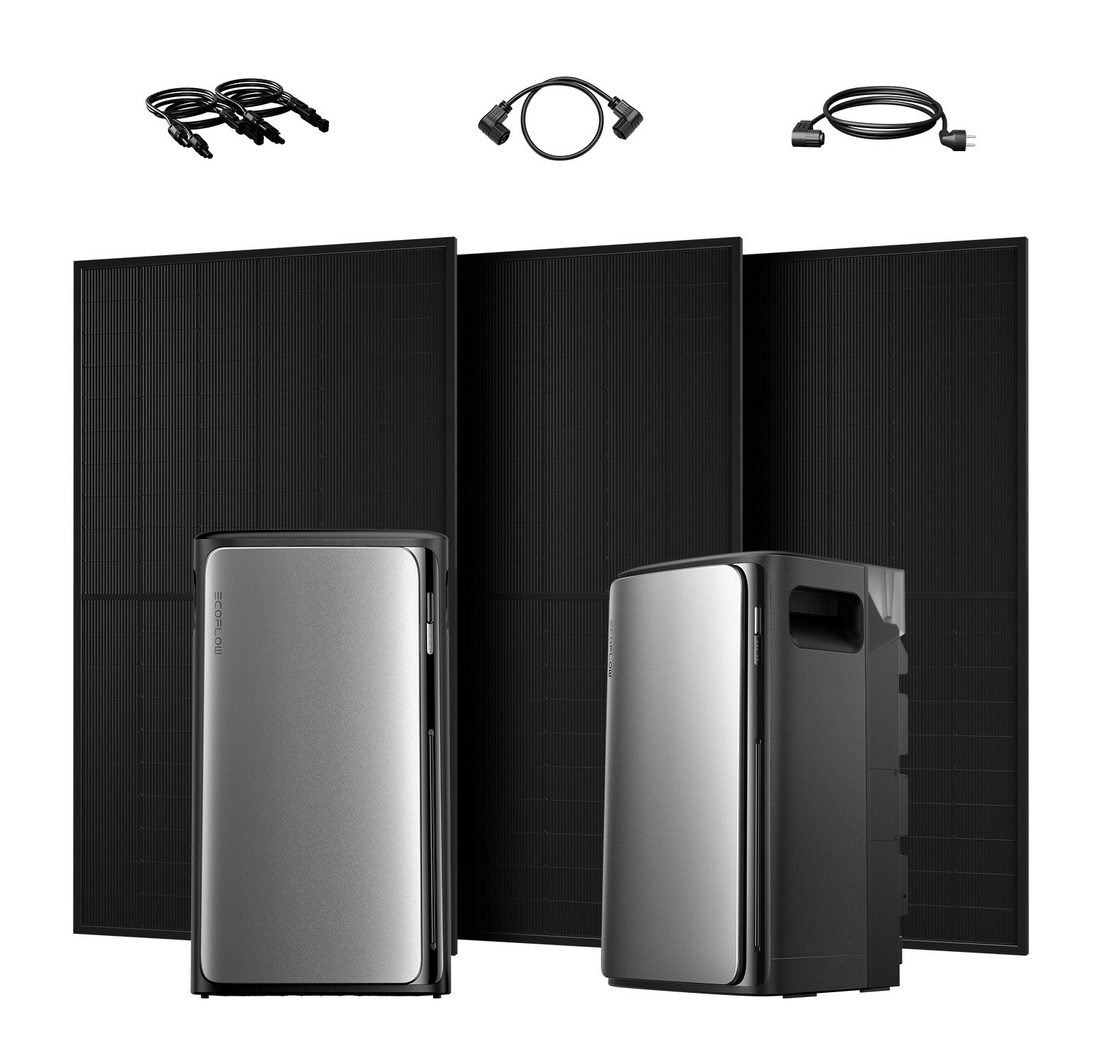 Ecoflow Balkonkraftwerk 1500W ECOFLOW STREAM Pro All-in-One Speicher mit STREAM AC Pro