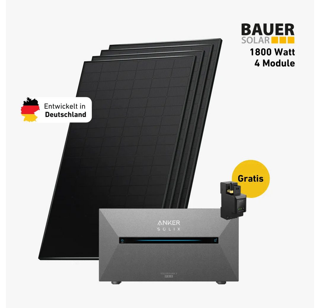 Balkonstrom Balkonkraftwerk 1800W mit Speicher