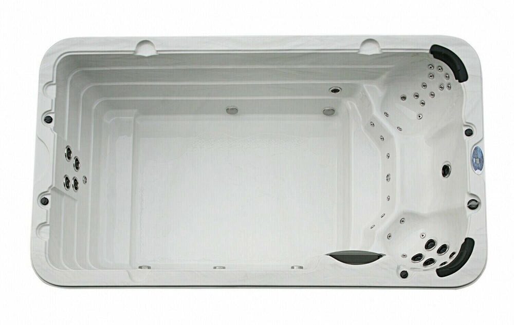 DEKO VERTRIEB BAYERN Whirlpool XXL Luxus Led Swim Spa 400x230cm Whirlpool +Gegenstromanlage Outdoor S