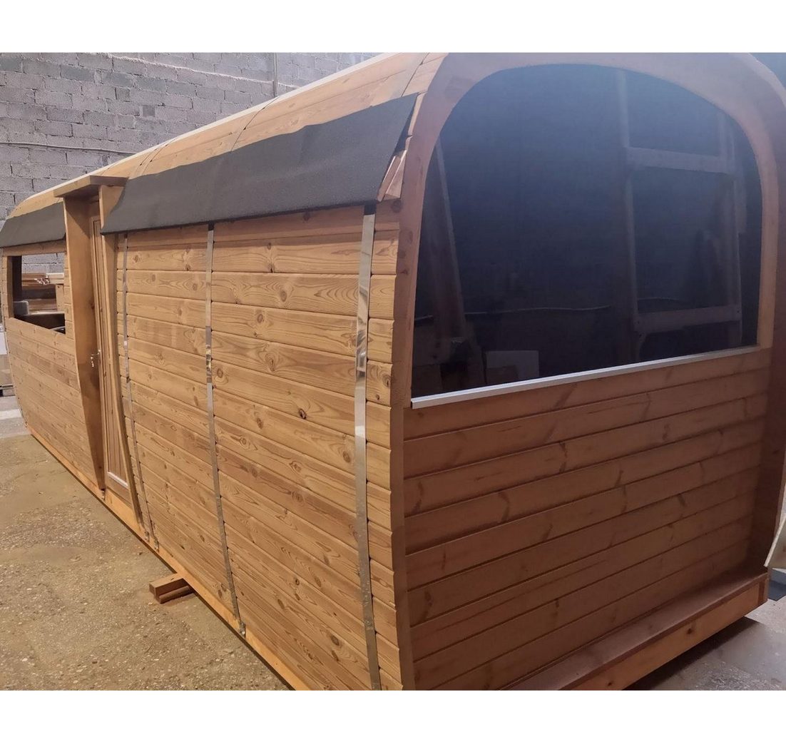 JVmoebel Saunahaus Holzsauna aus Kiefernholz mit klassischem Design