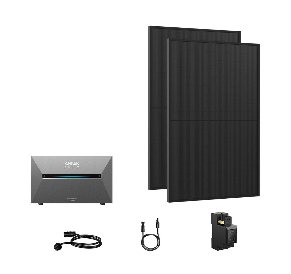 Anker Balkonkraftwerk 900W Komplettset Solaranlage Anker SOLIX 3 E2700 Pro mit Zusatzsakkus