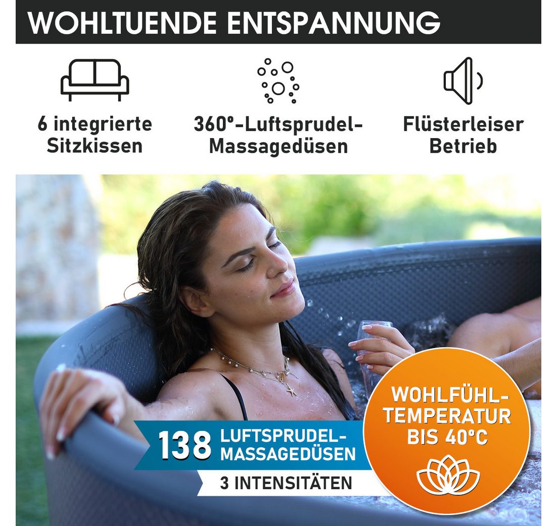 (aufblasbar MSpa Frame Mono Eco für 6 Personen
