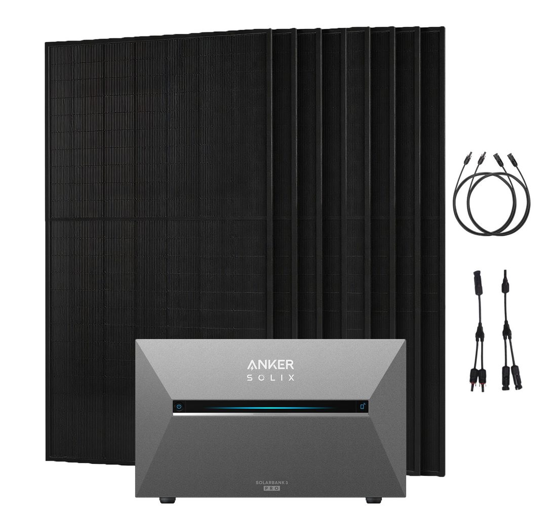 Anker Balkonkraftwerk Solix 4000W Photovoltaikanlage Komplettset mit Solarbank E2700 3 Pro