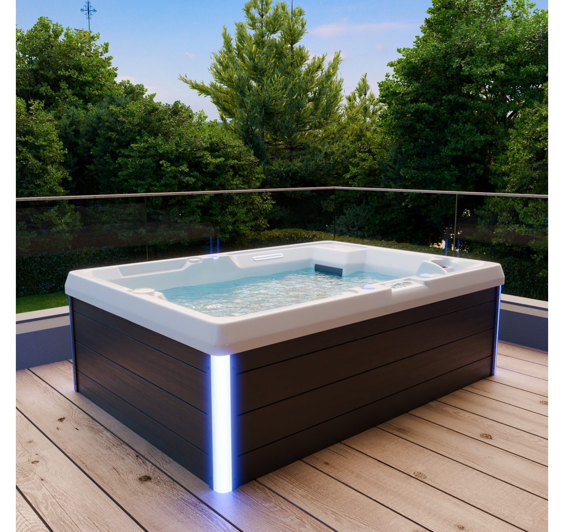 Massagefunktion und LED-Beleuchtung