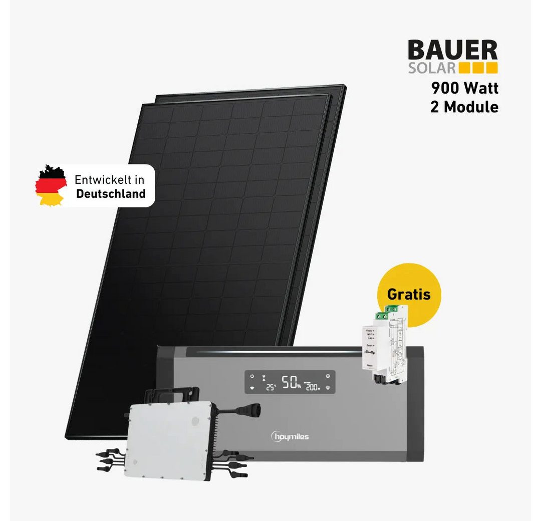 Balkonstrom Balkonkraftwerk 900W + Speicher