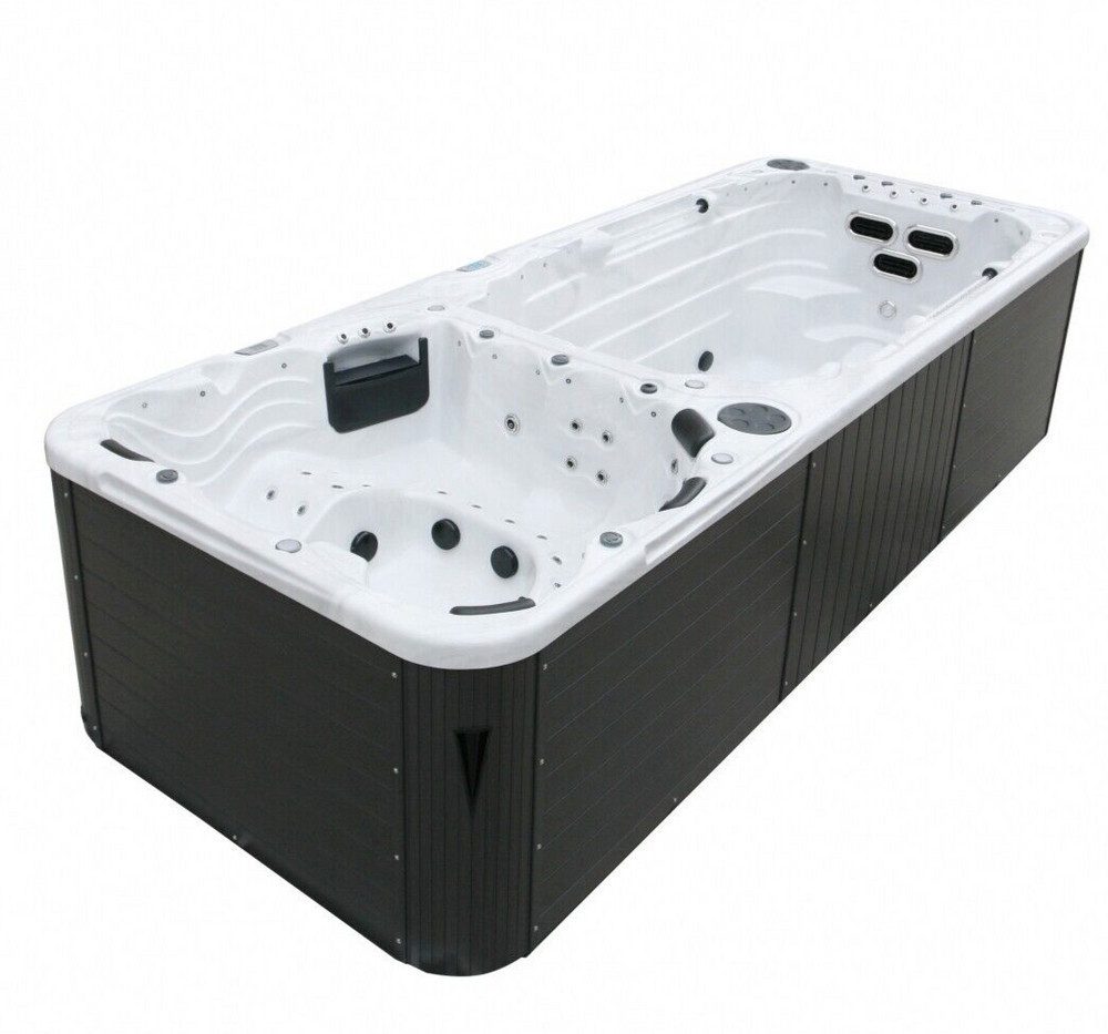 DEKO VERTRIEB BAYERN Whirlpool XXXL Luxus Led Swim Spa 580x230 Whirlpool+Gegenstromanlage Schwimmbeck