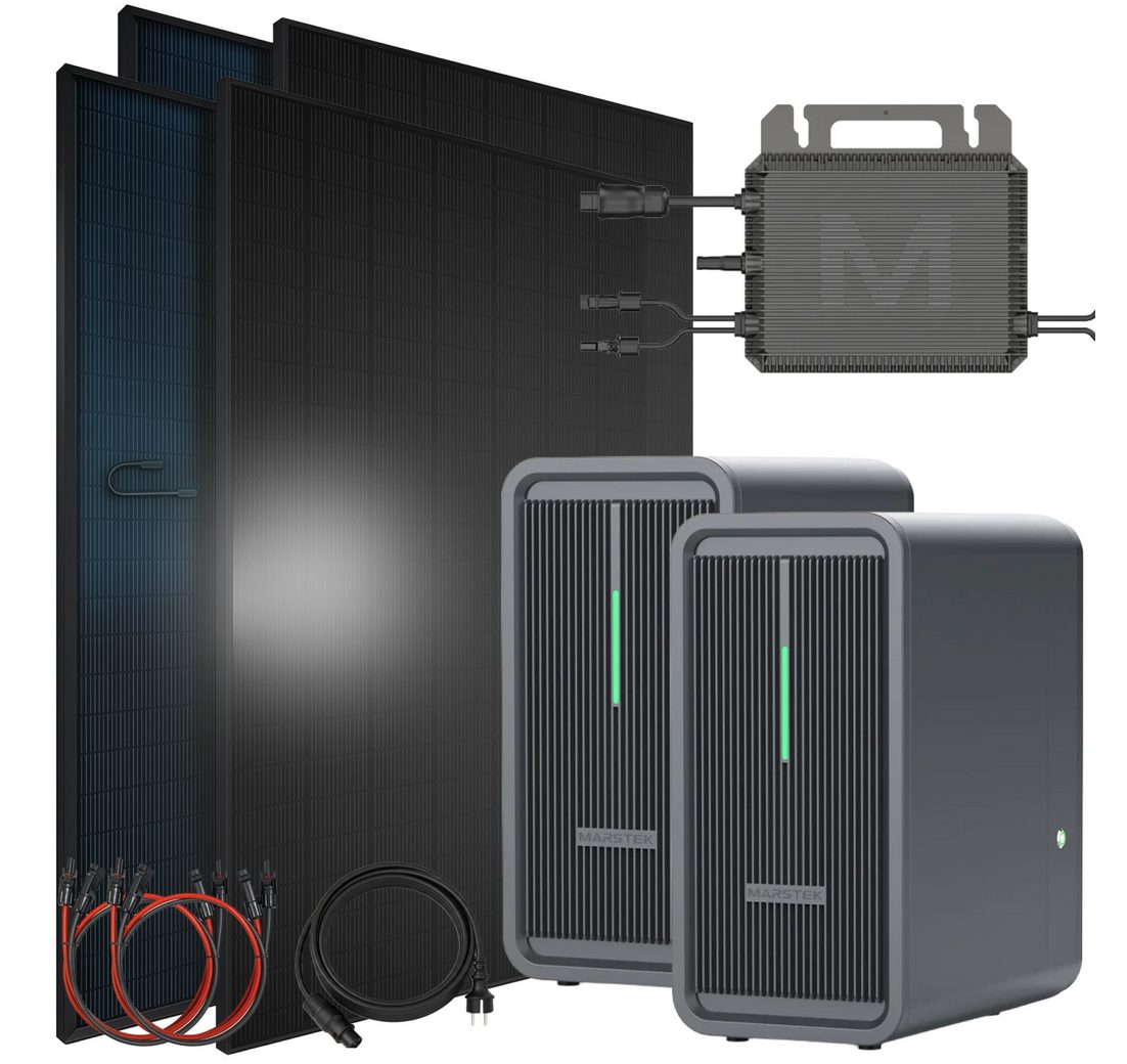 SUNNIVA Balkonkraftwerk 1840W mit 4.48 kWh Speicher Marstek 2x B2500-D