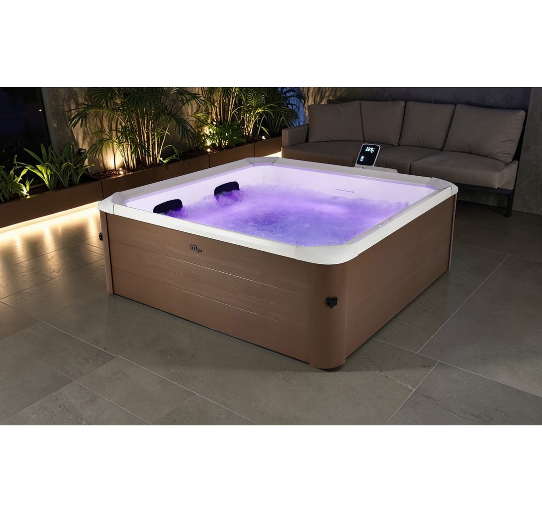 mSpa Whirlpool Oslo Amber AERO PLUS XXL 180 x 180 x 65 cm Ganzjährig Outdoor Pool