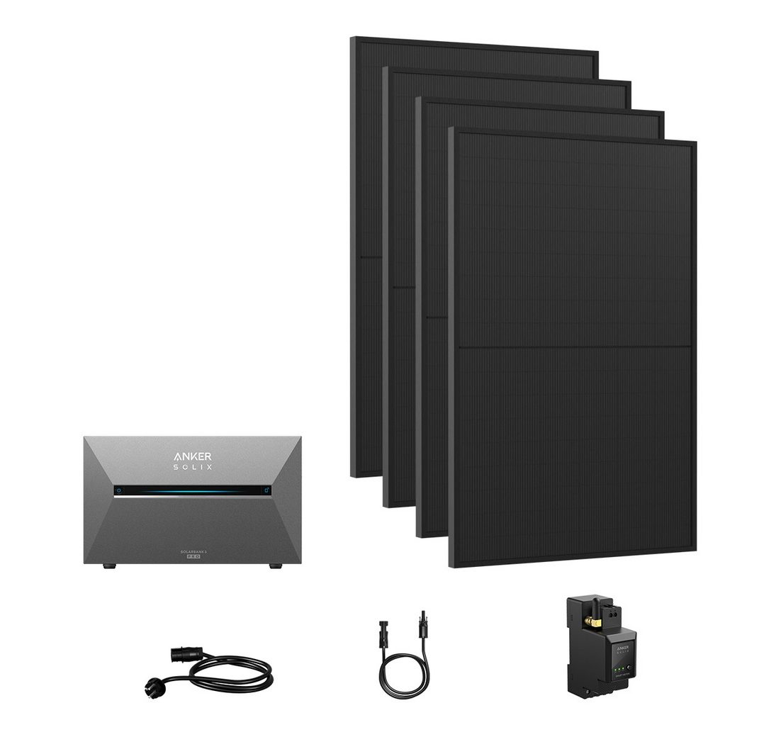 Anker Balkonkraftwerk 1800W Komplettset Solaranlage Anker SOLIX 3 E2700 Pro Speicher