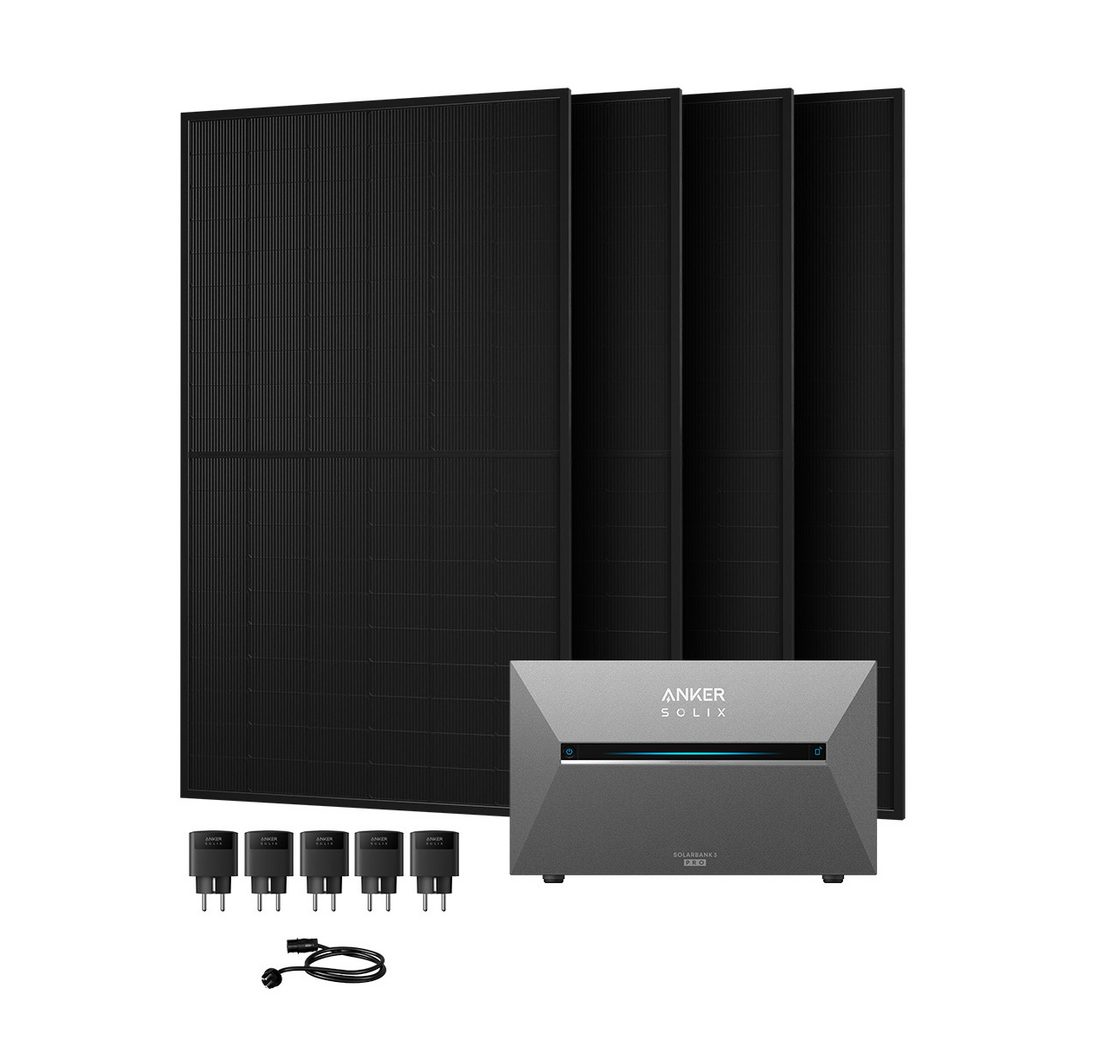 Anker Balkonkraftwerk 2000W Anker SOLIX Solarbank 3 E2700 Pro mit Zusatzsakku und Smart Plug