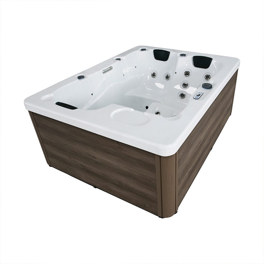 HOME DELUXE Whirlpool WHITE MARBLE - Nussbraun 210 x 160 x 80 cm