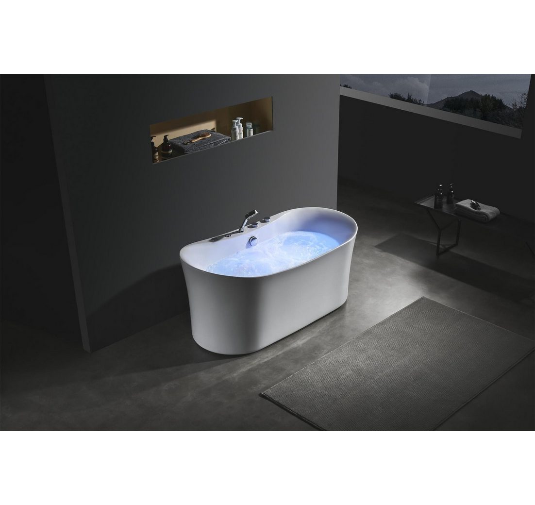 Xlmoebel Whirlpool Acryl-Whirlpool in Weiß für entspannende Badeerlebnisse