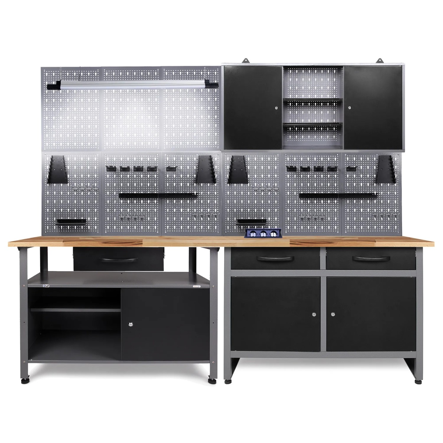 Ondis24 Werkbank Werkstatt Set Schöpfer LED Bluetooth & Steckdose Werkstatteinrichtung