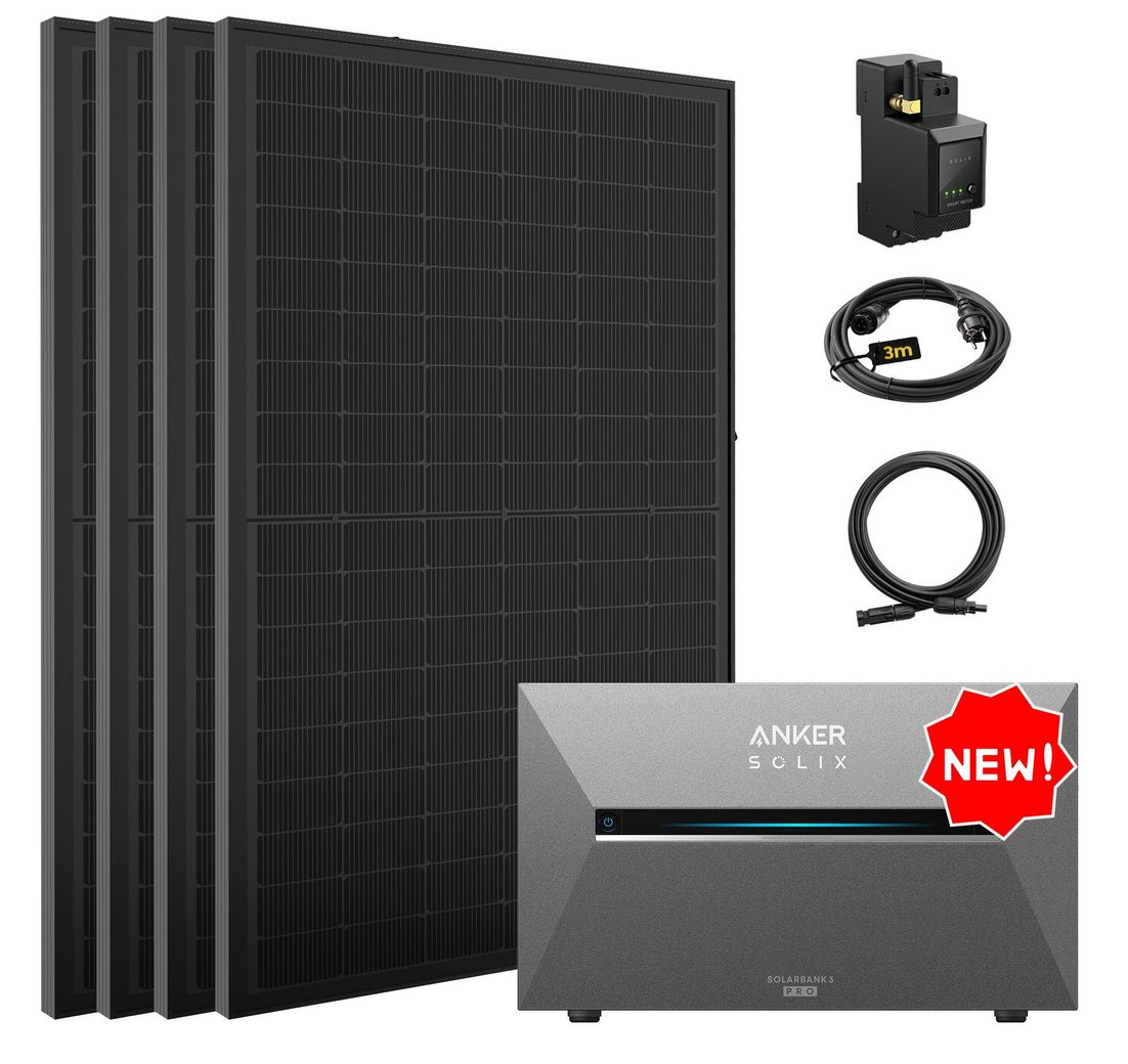 SolarMars Balkonkraftwerk mit Speicher 2000W Anker Solix Solarbank 3 E2700 Pro