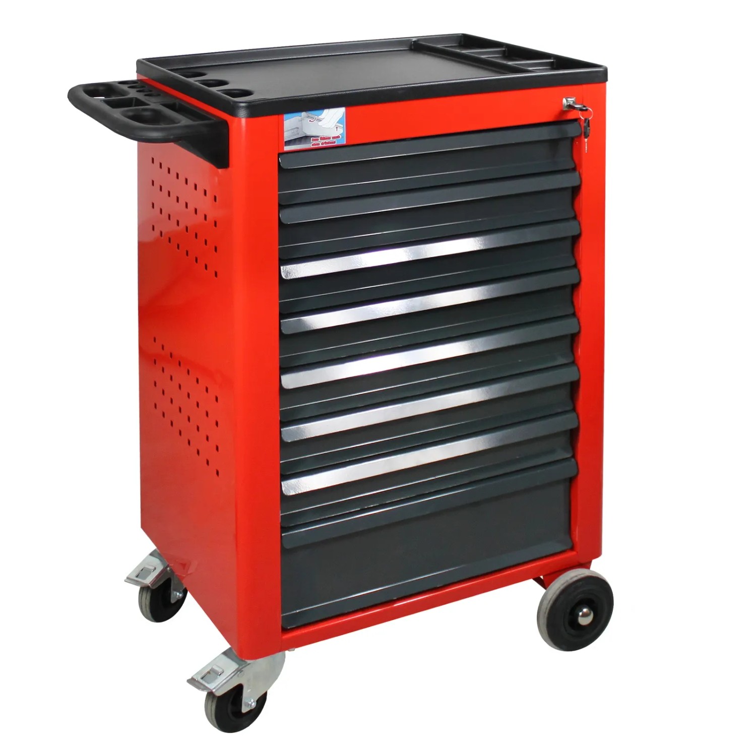 PROREGAL Werkstattwagen Cheetah 8 Schubladen HxBxT 96 x 61 x 45 cm Verkehrsrot
