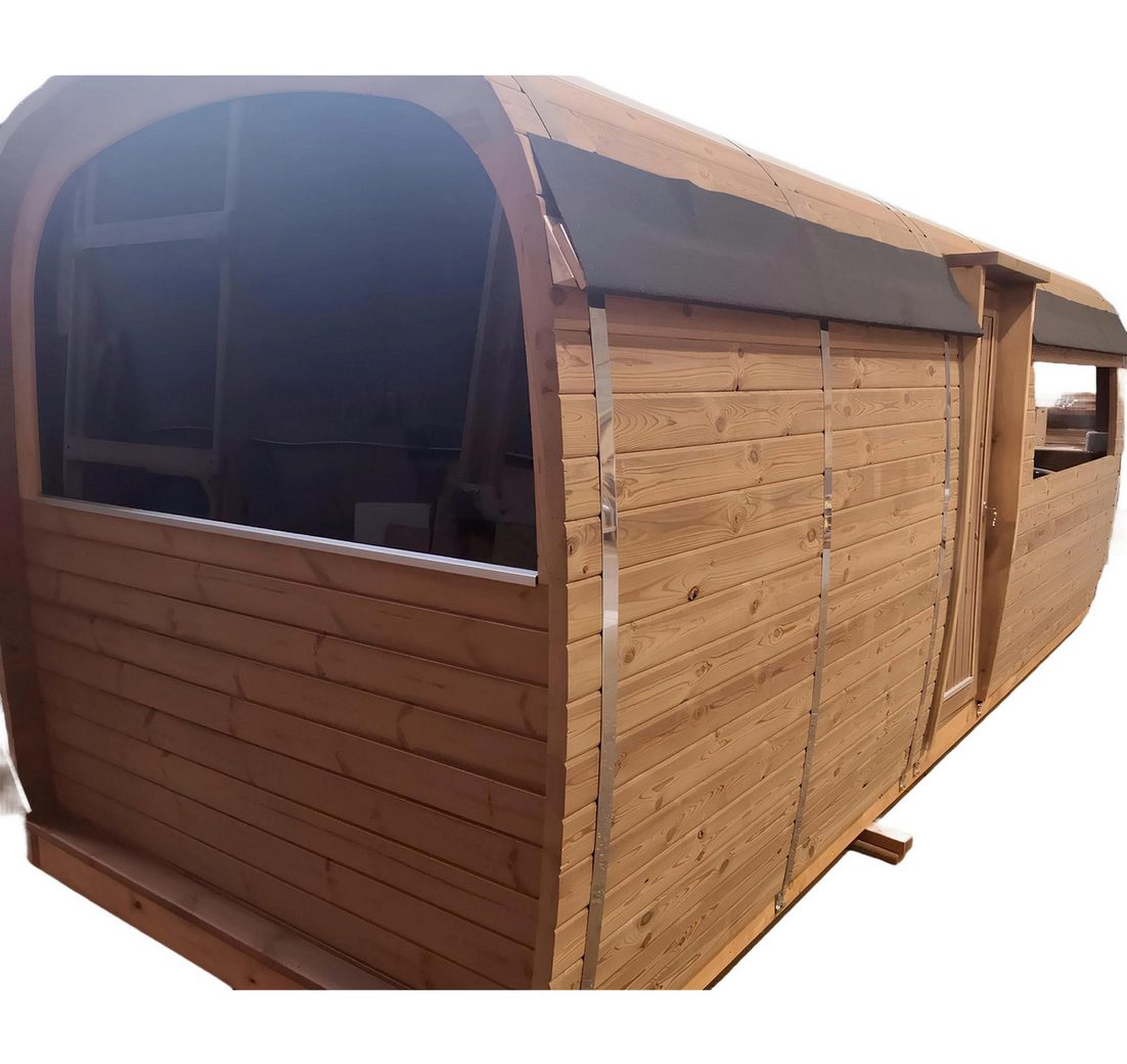 Xlmoebel Saunahaus Kiefernholz Sauna für den Garten - wetterbeständig und gemütlich