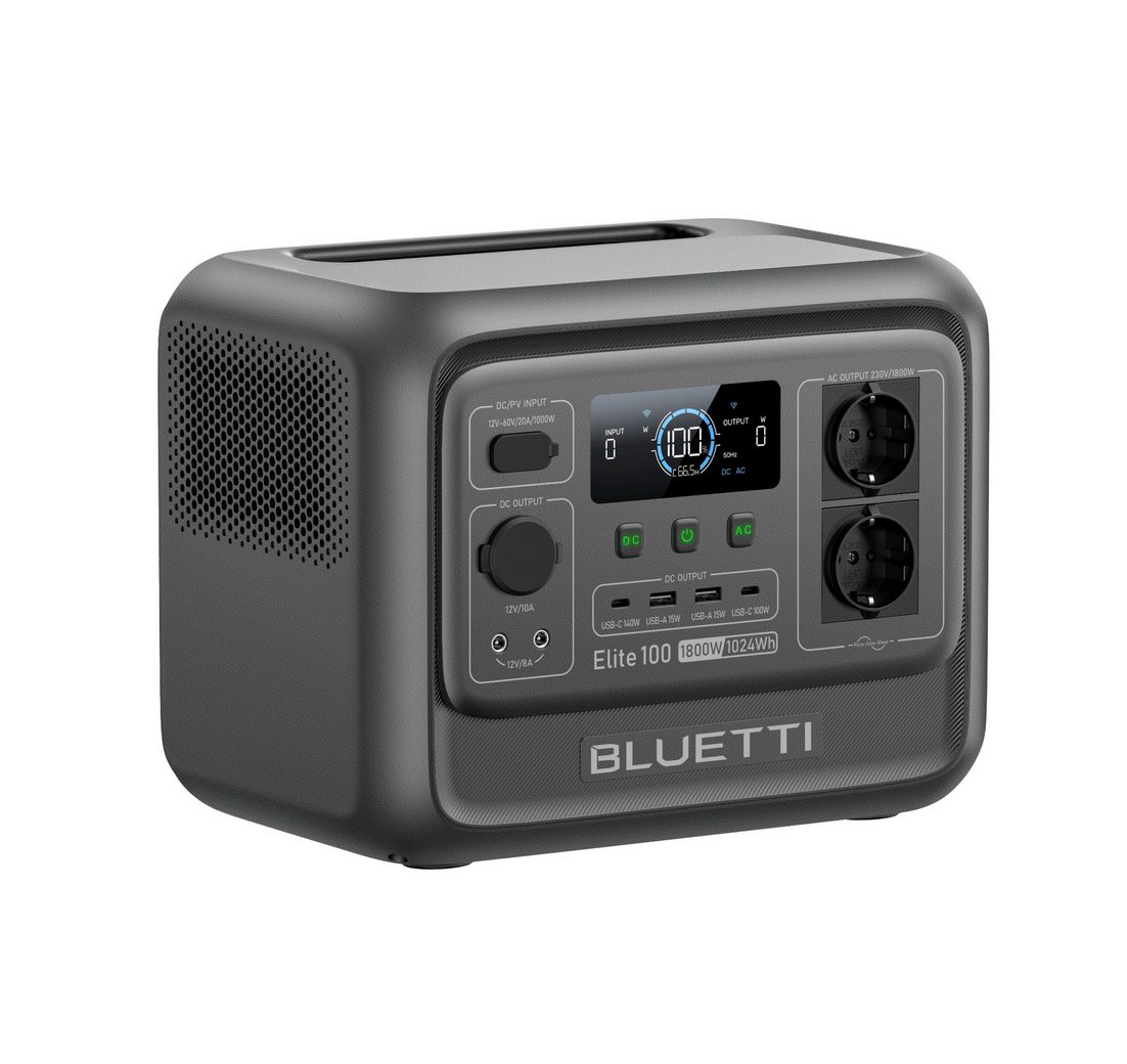 BLUETTI Stromerzeuger Elite 100 V2 1800W/ 1024Wh Tragbare PowerStation (2025 Neu)