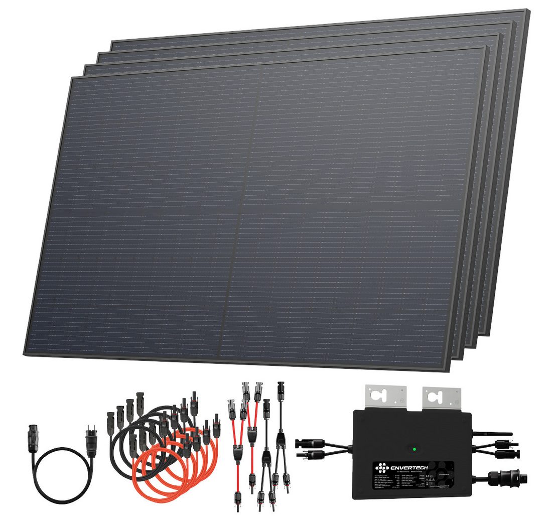 Solarway Balkonkraftwerk 2000W / 800W komplett Steckdose - neuester 800W Wechselrichter