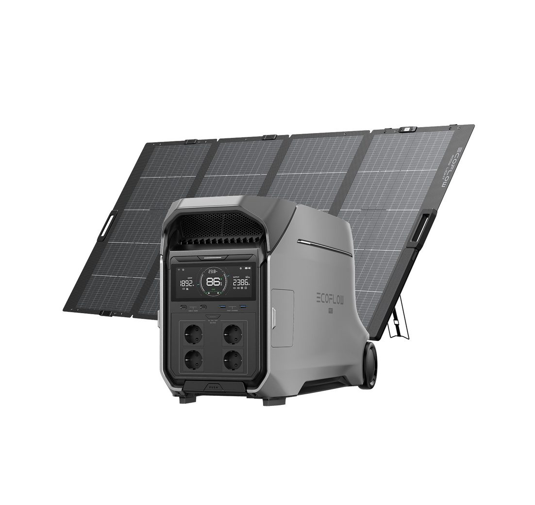 Ecoflow EcoFlow DELTA Pro 3 Tragbare Powerstation mit 400W Solarpanel Powerstation
