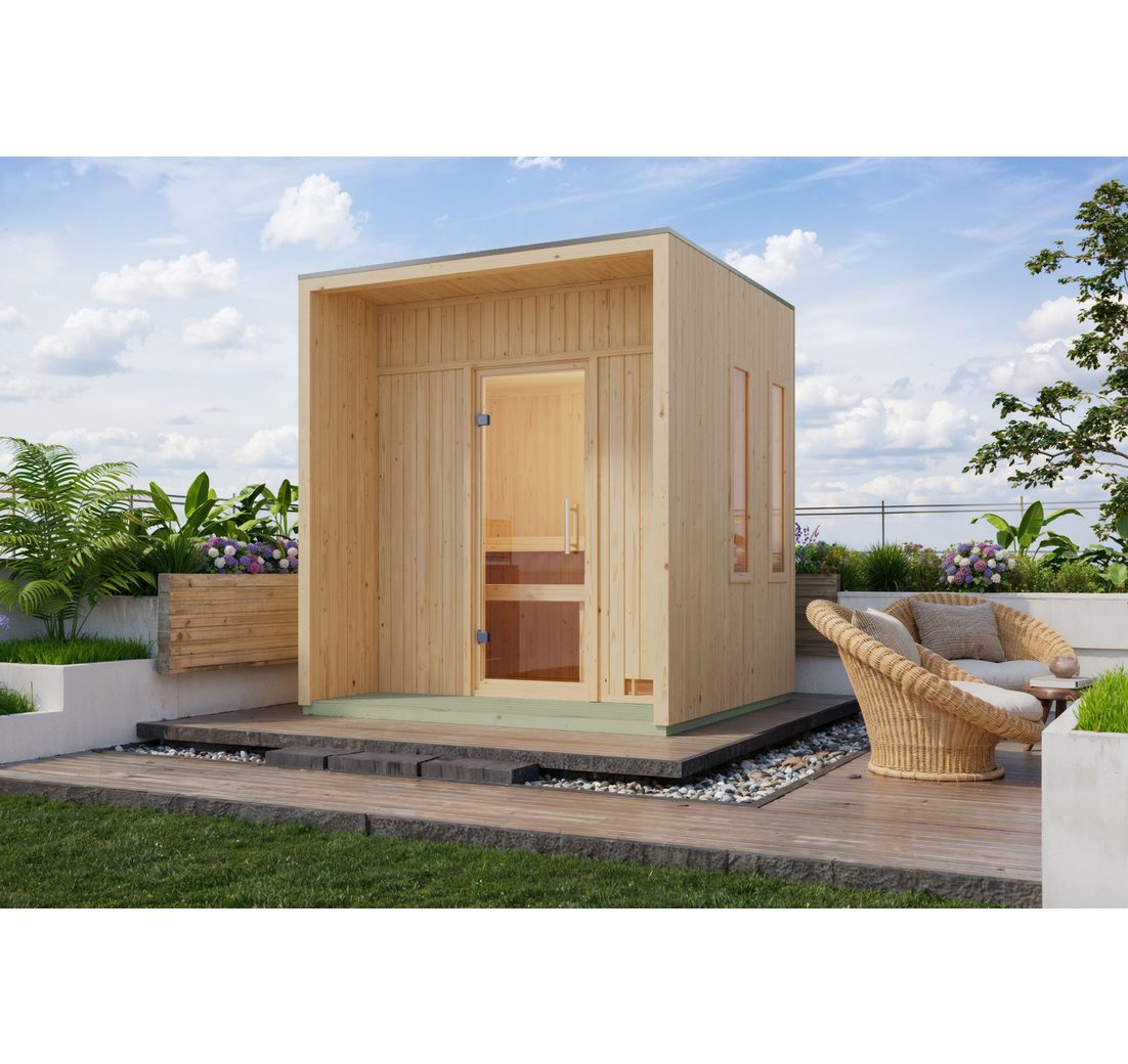 Karibu Saunahaus "Arcodia" naturbelassen