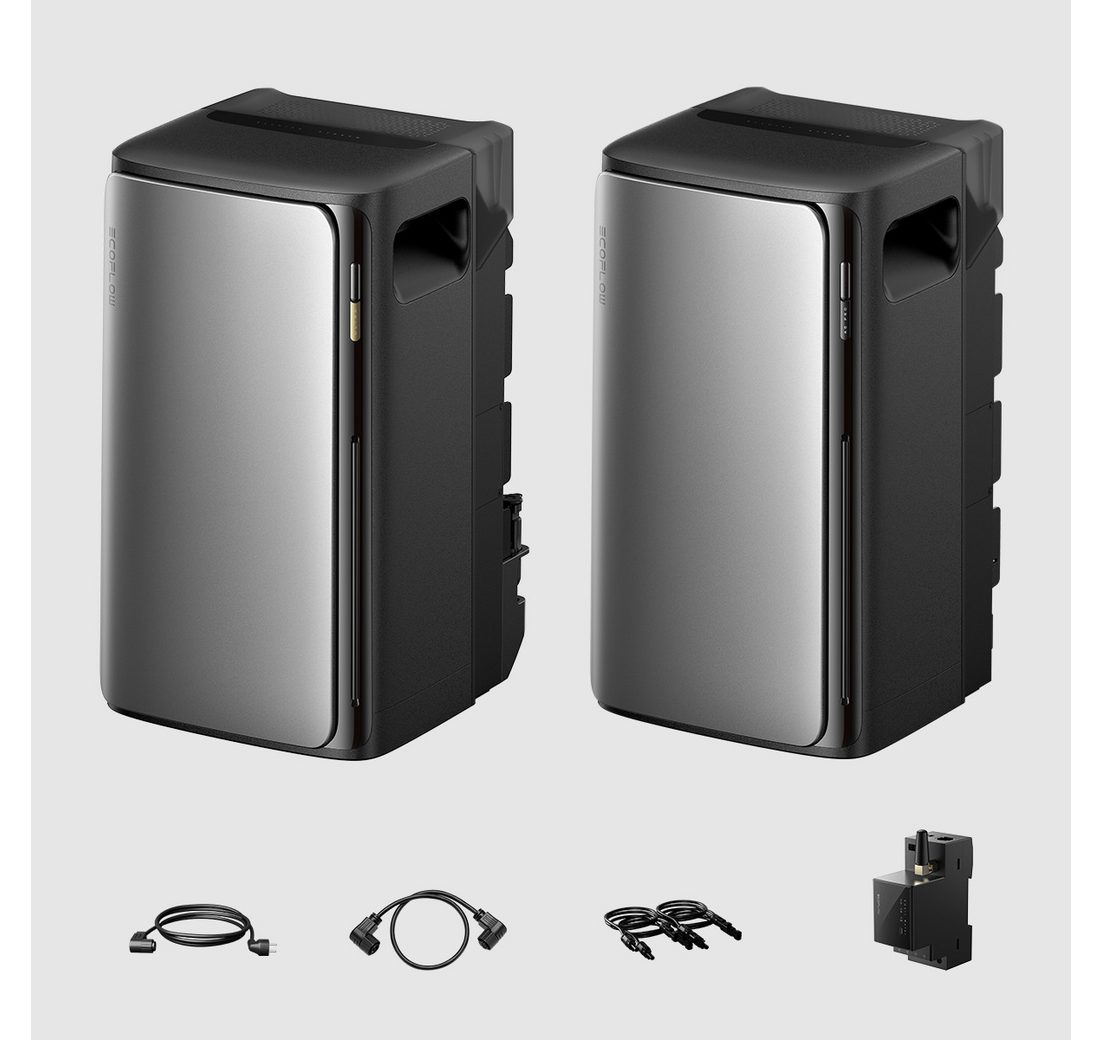 Ecoflow Balkonkraftwerk EcoFlow Stream Ultra All-in-One Speicher mit 1/2/3x AC Pro