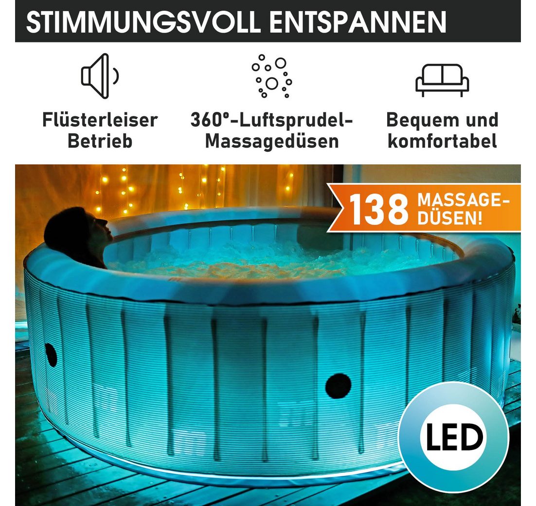 In- Outdoor Pool 138 Massagedüsen Energiespar-Timer Heizung)